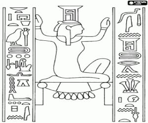 ancient egyptian cat hieroglyphs coloring pages - photo #25