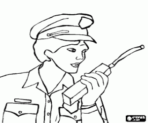 The Police And The Walkie Talkie Coloring Page Printable Game