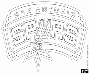 Nba Spurs Colouring Pages San Antonio Spurs emblem · Emblem of the Sixers coloring page