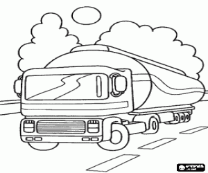 Tank Truck Coloring Pages